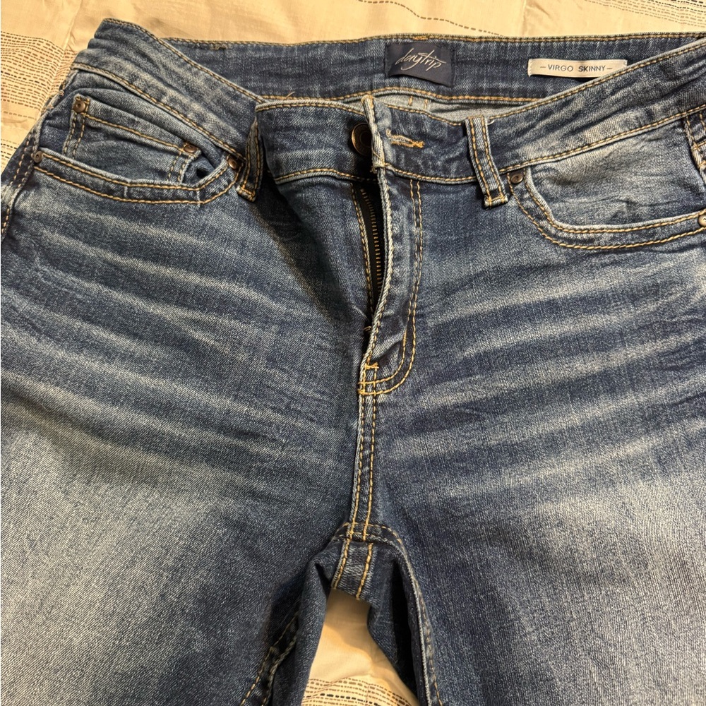 Daytrip Blue Skinny Jeans with Natural Whiskering